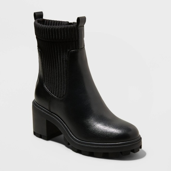 a new day Shoes - Women’s Natasha Lug Soled Sock Boot - A New Day
